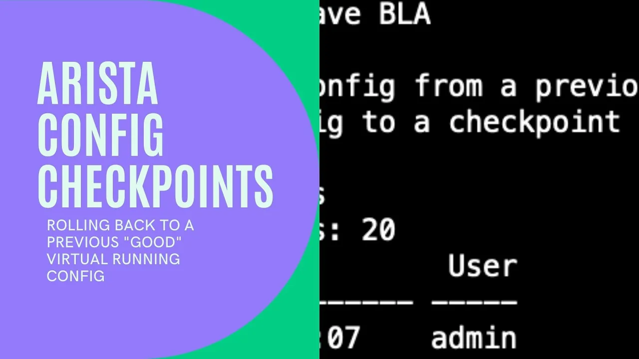 Arista Configuration Checkpoints