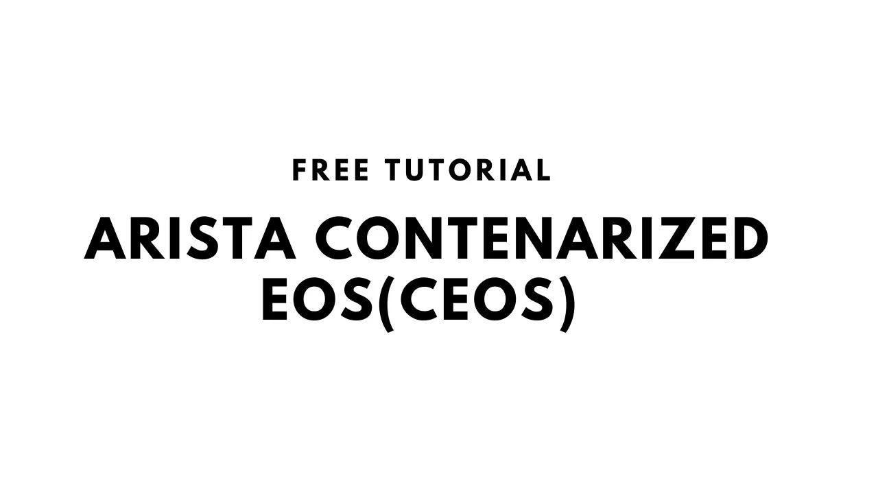 How to setup Arista cEOS