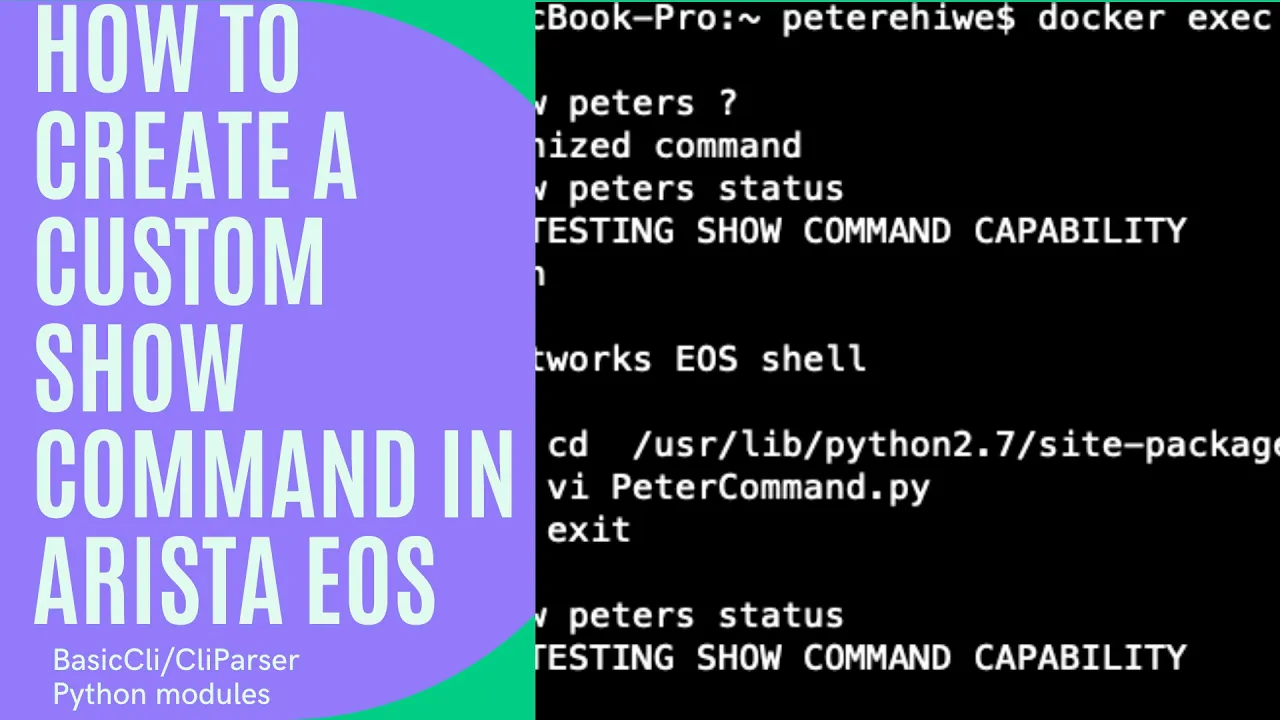 How to Build Custom CLI Show Commands in Arista EOS 