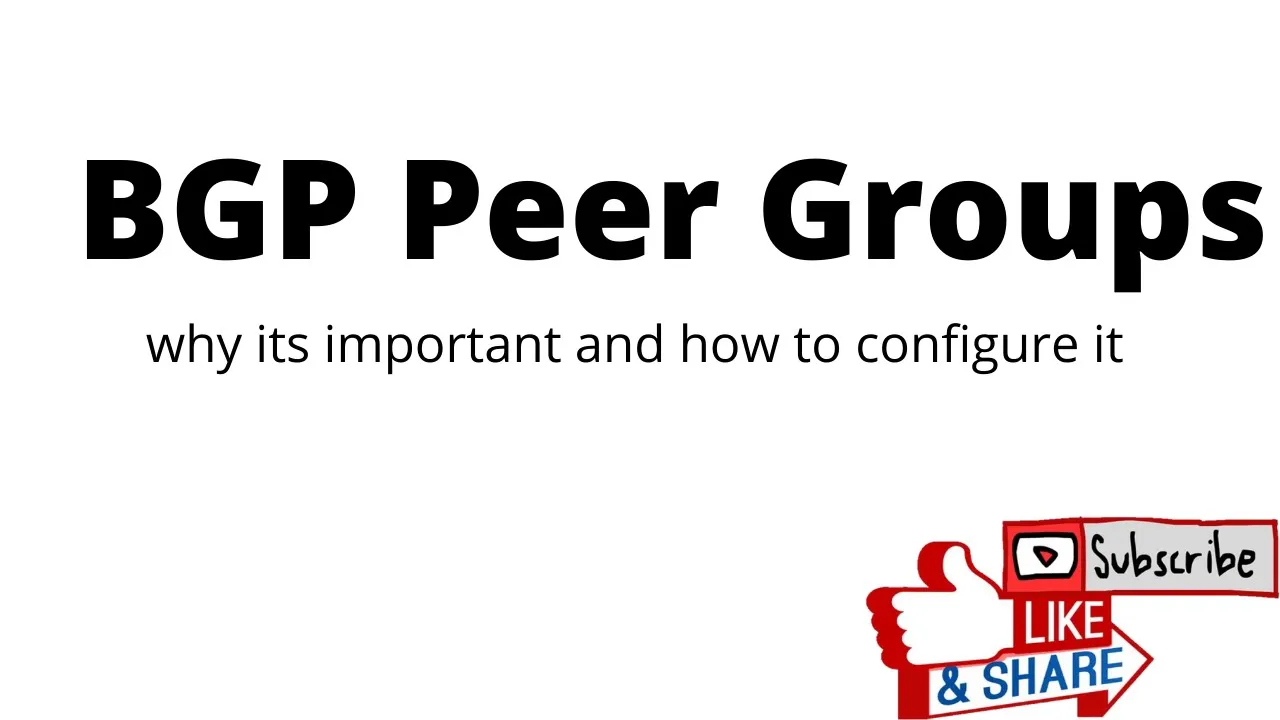 Border Gateway Protocol(BGP) Peer Groups on Arista EOS