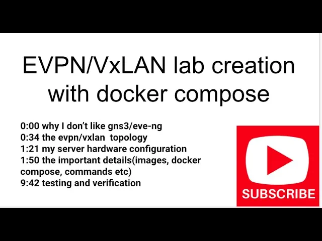 How to build an EVPN/VXLAN lab topology with Docker