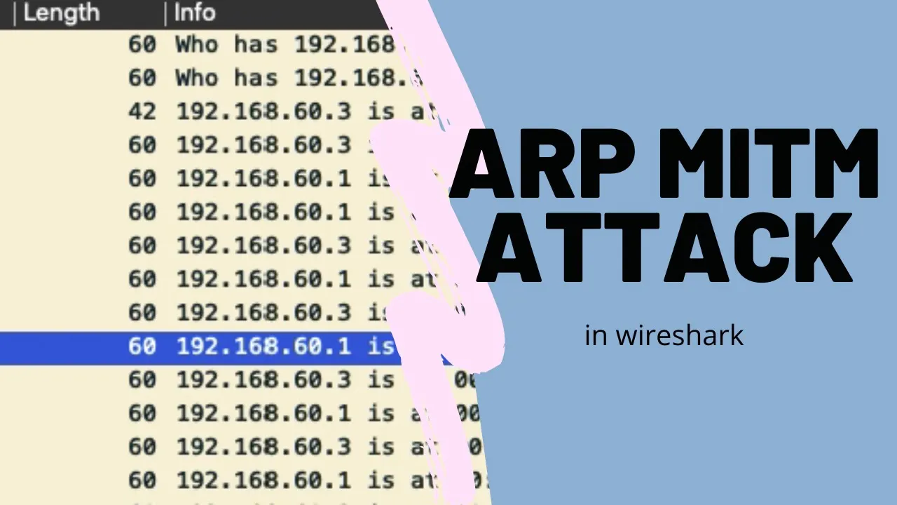 ARP Man In the Middle(aka ARP spoofing or ARP Cache poisoning) Attacks in Wireshark
