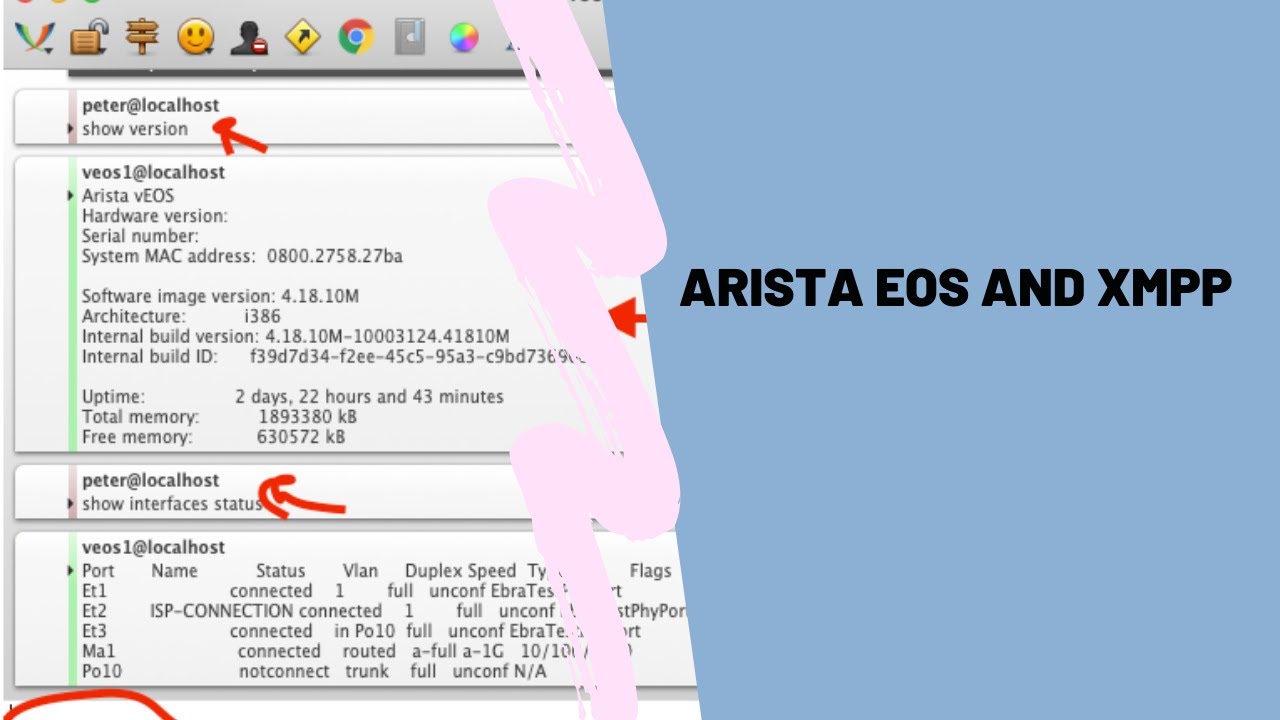 Arista Network Management with XMPP instant messenger